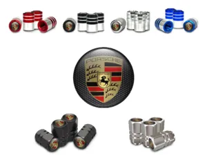 Porsche Cappelli valvola Auto Stile Lega
